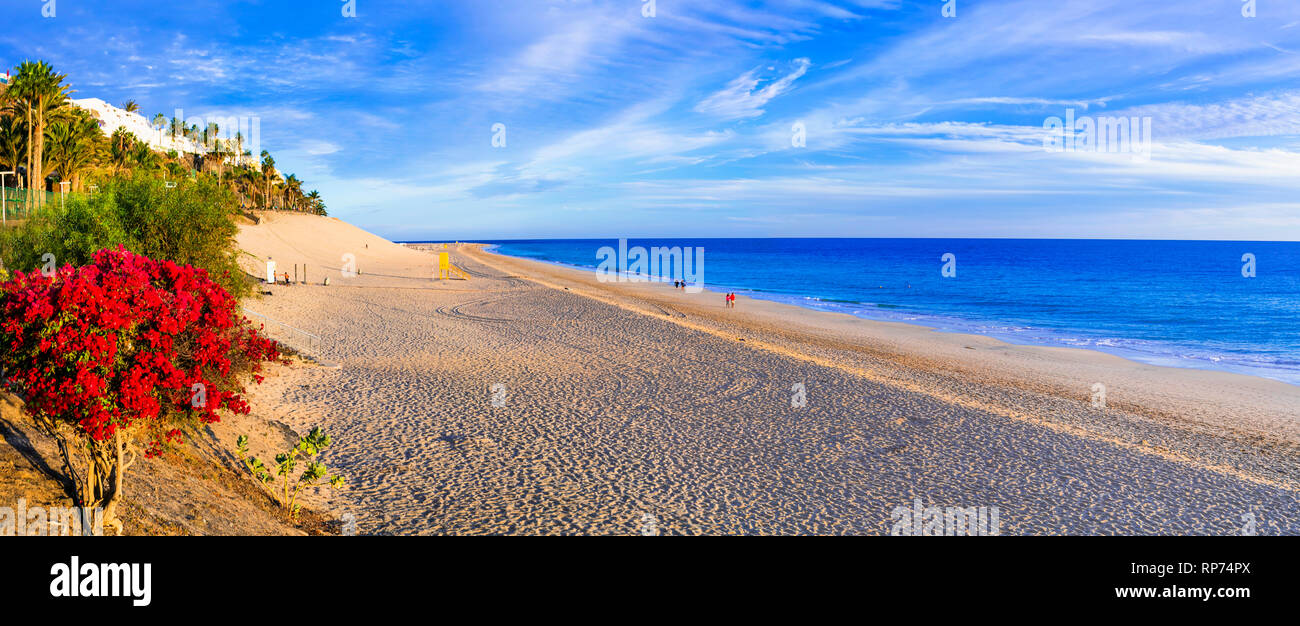 Schönen Strand der Insel Fuerteventura, Morro Jable, Spanien. Stockfoto