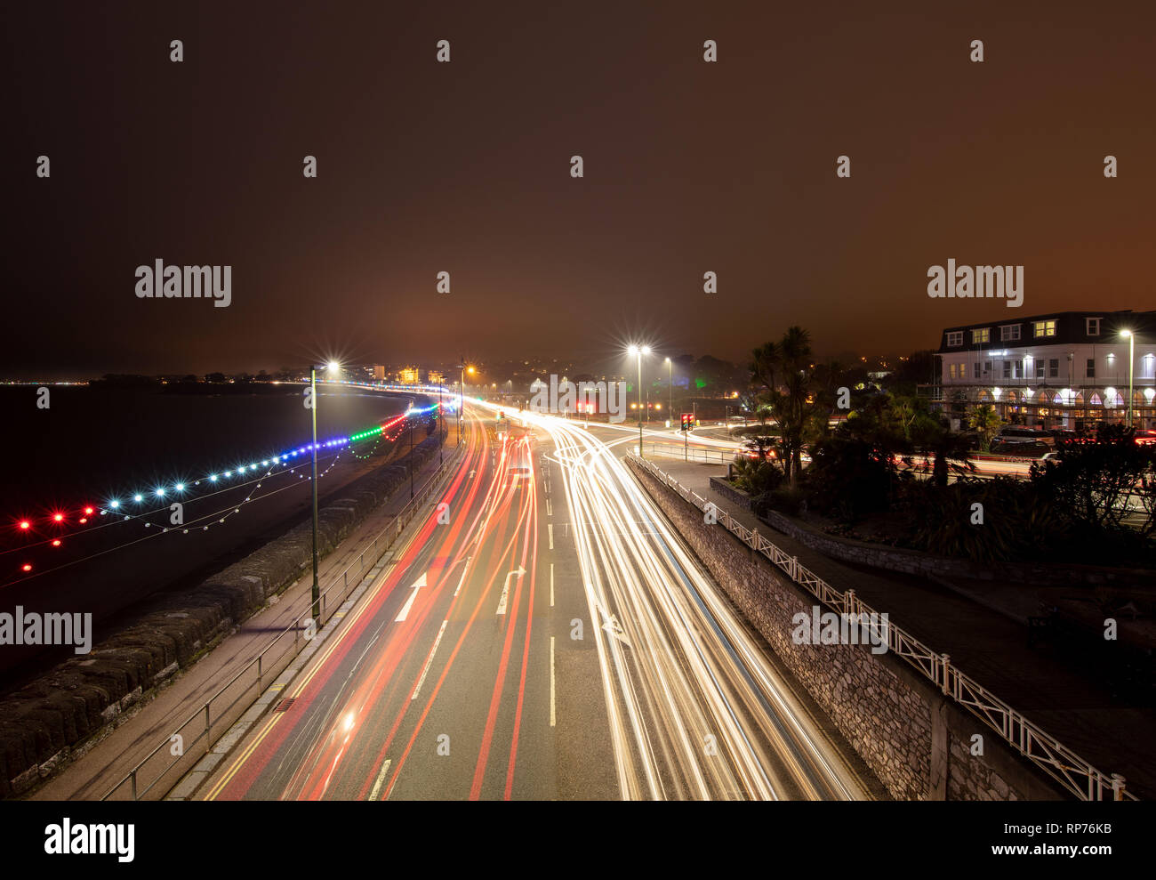 Dies ist eine Szene von Auto Wanderwege entlang der Küste in Richtung Torquay, Paignton Stockfoto