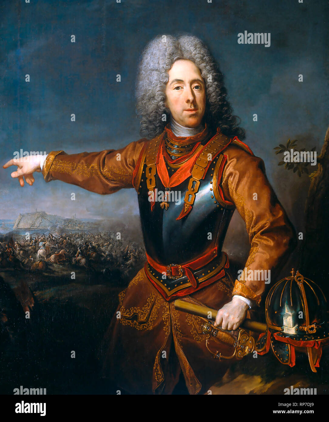 Portrait von Prinz Eugen von Savoyen - Jacob van Schuppen, ca. 1718 Stockfoto