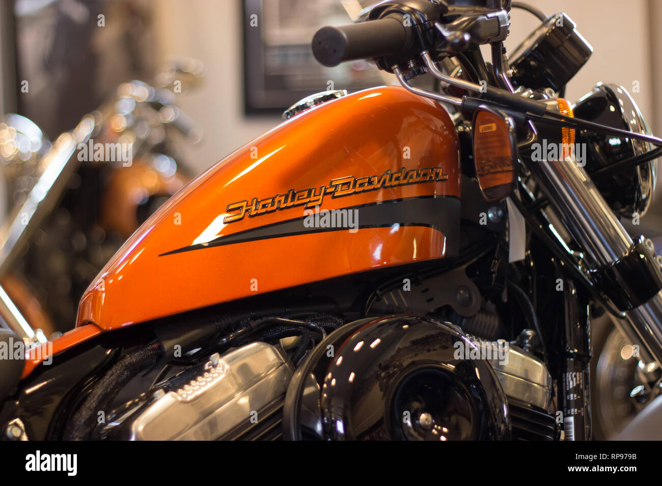 Harley Davidson Sportster Engine Stockfotos und -bilder Kaufen - Alamy