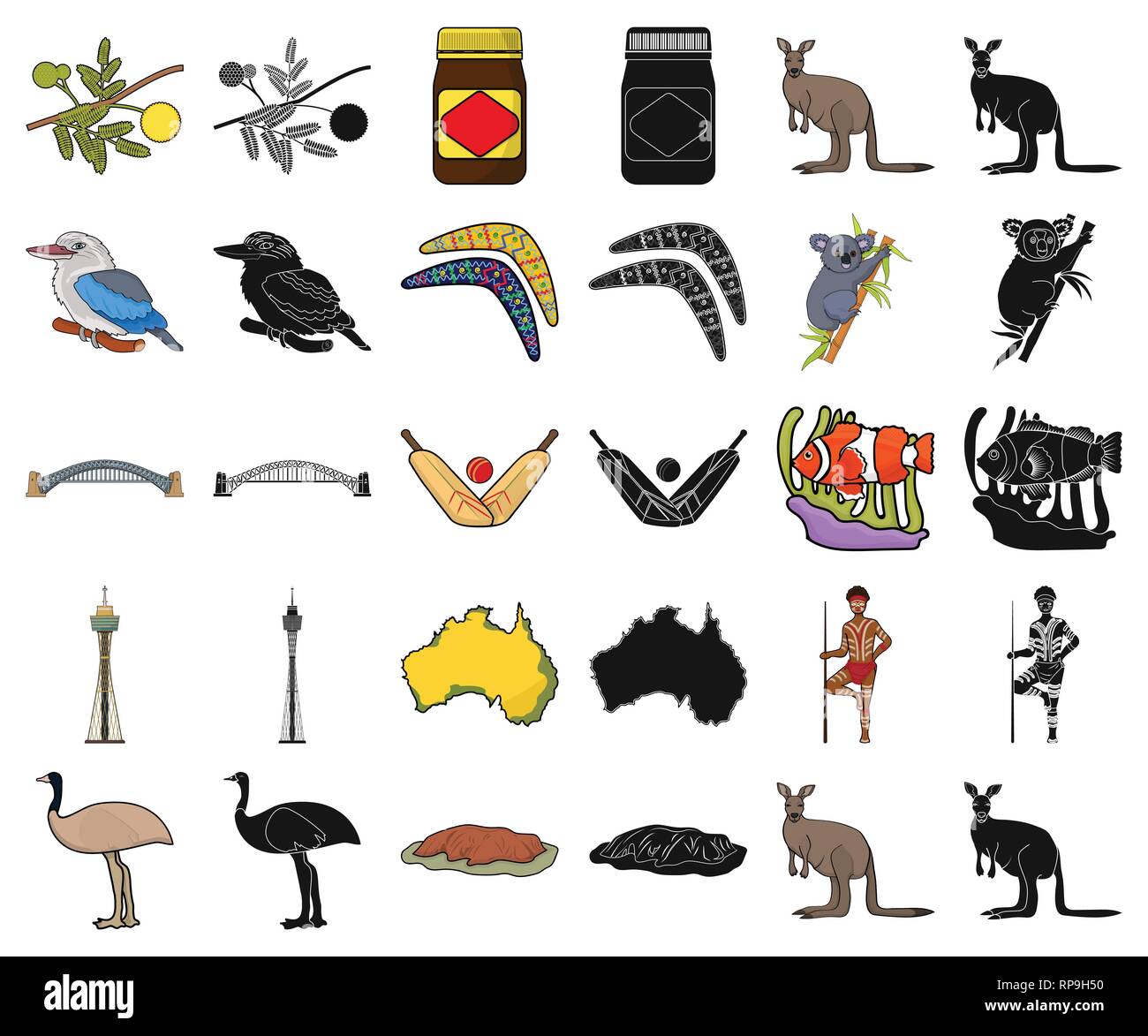 Aborigine, Anemone, Attribute, Australien, Australien, Kugel, Fledermäuse, Boomerang, Zweig, Brücke, Gebäude, Cartoon, schwarz, Clownfisch, Sammlung, Land, Kricket, gekreuzt, Kultur, Design, Funktionen, Flagge, Essen, Hafen, Icon, Illustration, interessante, isoliert, Känguru, Koala, Kookaburra, Logo, Mimose, Ort, Bevölkerung, Königin, Satz, Zeichen, Sitzen, Verbreitung, Sydney, Symbol, Territorium, Turm, Reisen, Uluru, Vector, Victoria, Web, gelb Vektor Vektoren, Stock Vektor