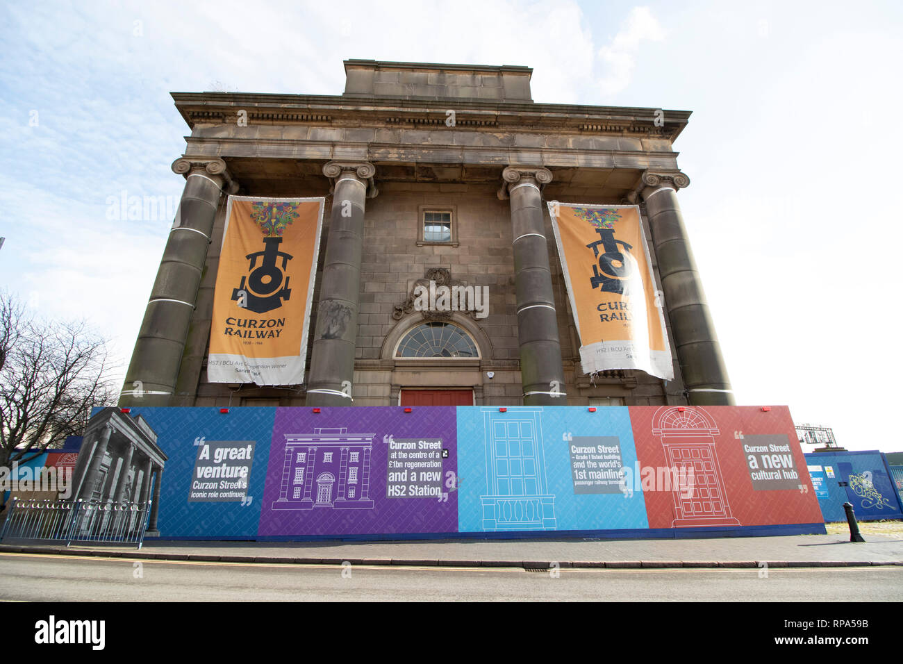 Die historische Curzon Street Bahnhof Gebäude, das Teil des High Speed 2 Terminal in Birmingham. Stockfoto