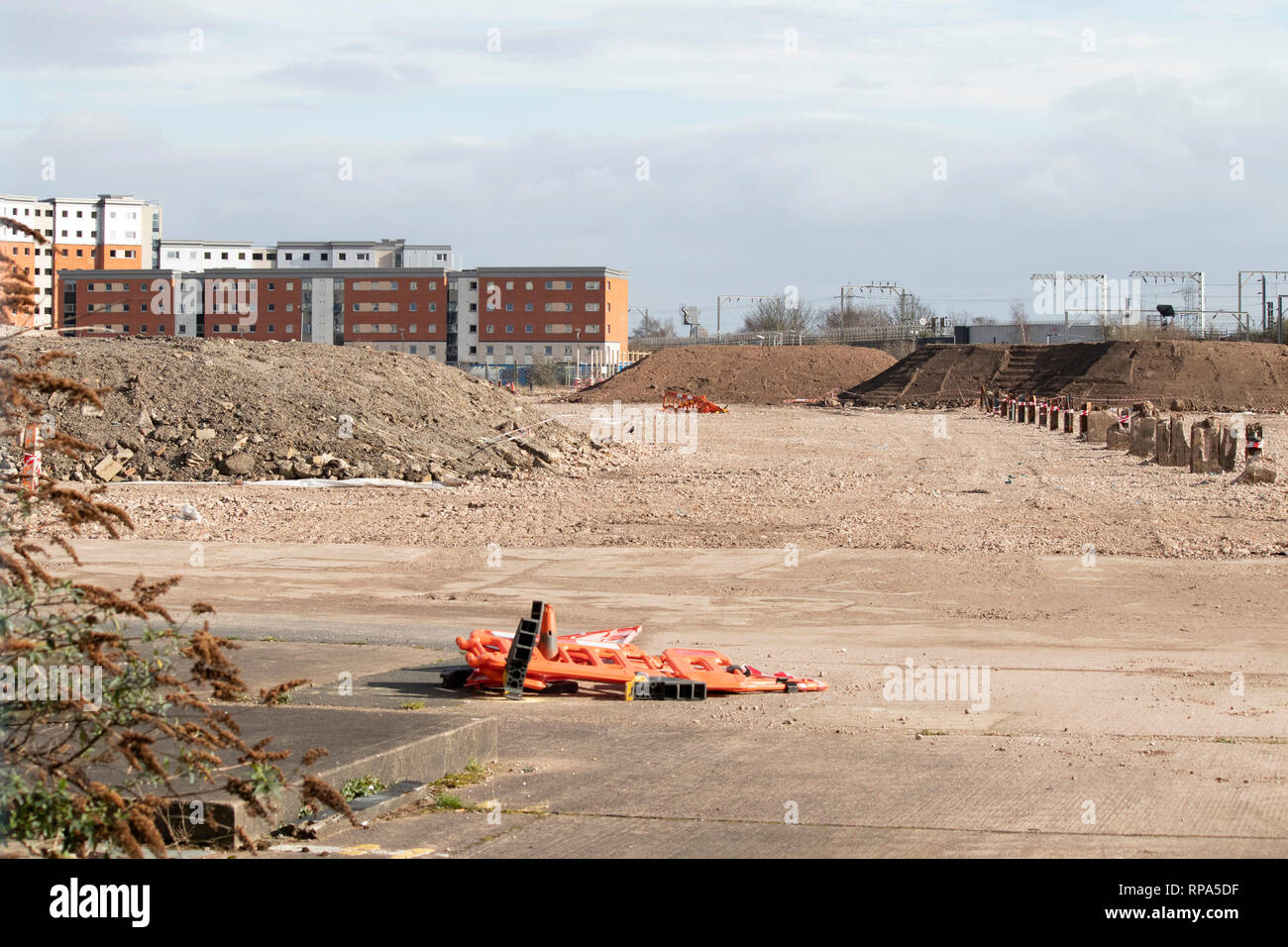 Die Arbeit beginnt mit dem Bau des HS2 High Speed Rail Terminal im Zentrum von Birmingham Stockfoto