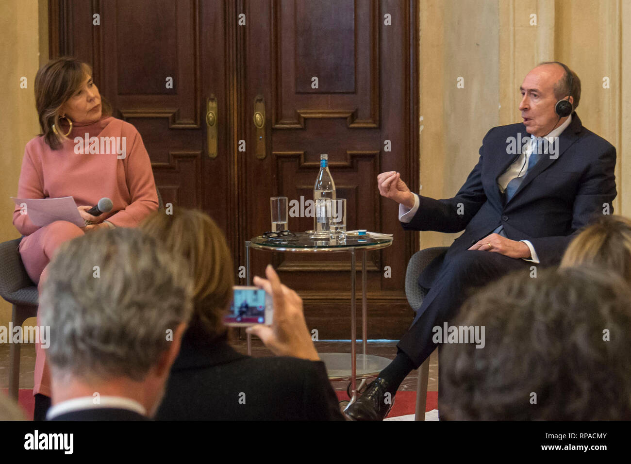 Foto Carlo Cozzoli - LaPresse 21-02-19 Milano (Italia) Cronaca Incontro del Sindaco di Milano Giuseppe Sala con il Sindaco di Lione Gerard Collomb. Discussione sul Progetto TAV. Nella foto Il sindaco di Lione Gerard Collomb Stockfoto