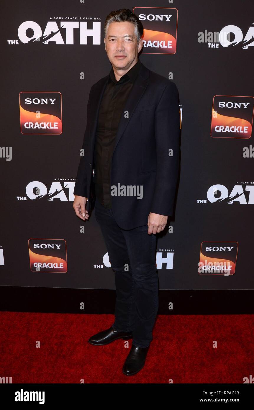 Los Angeles, CA, USA. 20 Feb, 2019. Russell Wong in der Ankunftshalle für Sony knackt den Eid Saison 2 Screening von Lexus, Paloma, Los Angeles, CA 20. Februar 2019 vorgestellt. Credit: Priscilla Grant/Everett Collection/Alamy leben Nachrichten Stockfoto