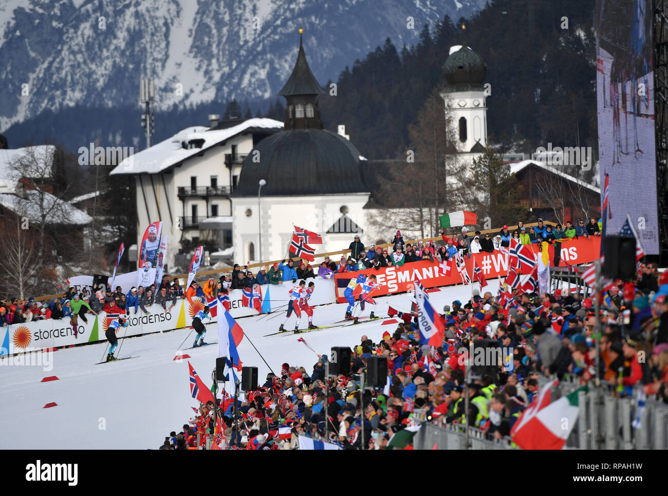 Seefeld, Österreich. 21 Feb, 2019. Langlauf, Weltmeisterschaft, Langlauf sprint Freestyle, Männer, endgültige Entscheidungen: Langläufer in Aktion. Credit: Hendrik Schmidt/dpa-Zentralbild/dpa/Alamy leben Nachrichten Stockfoto