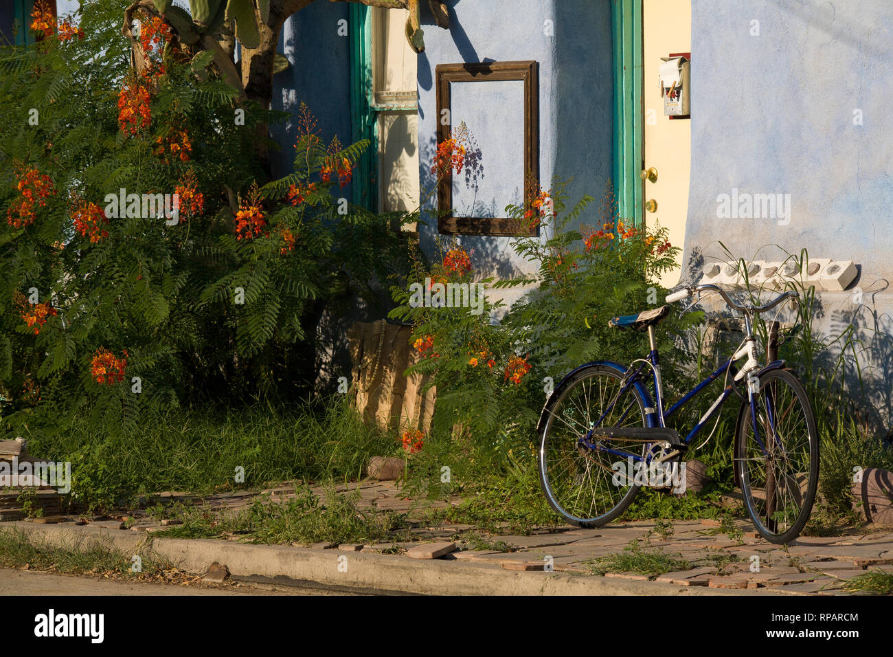 Fahrrad in Tucson Barrio Stockfoto