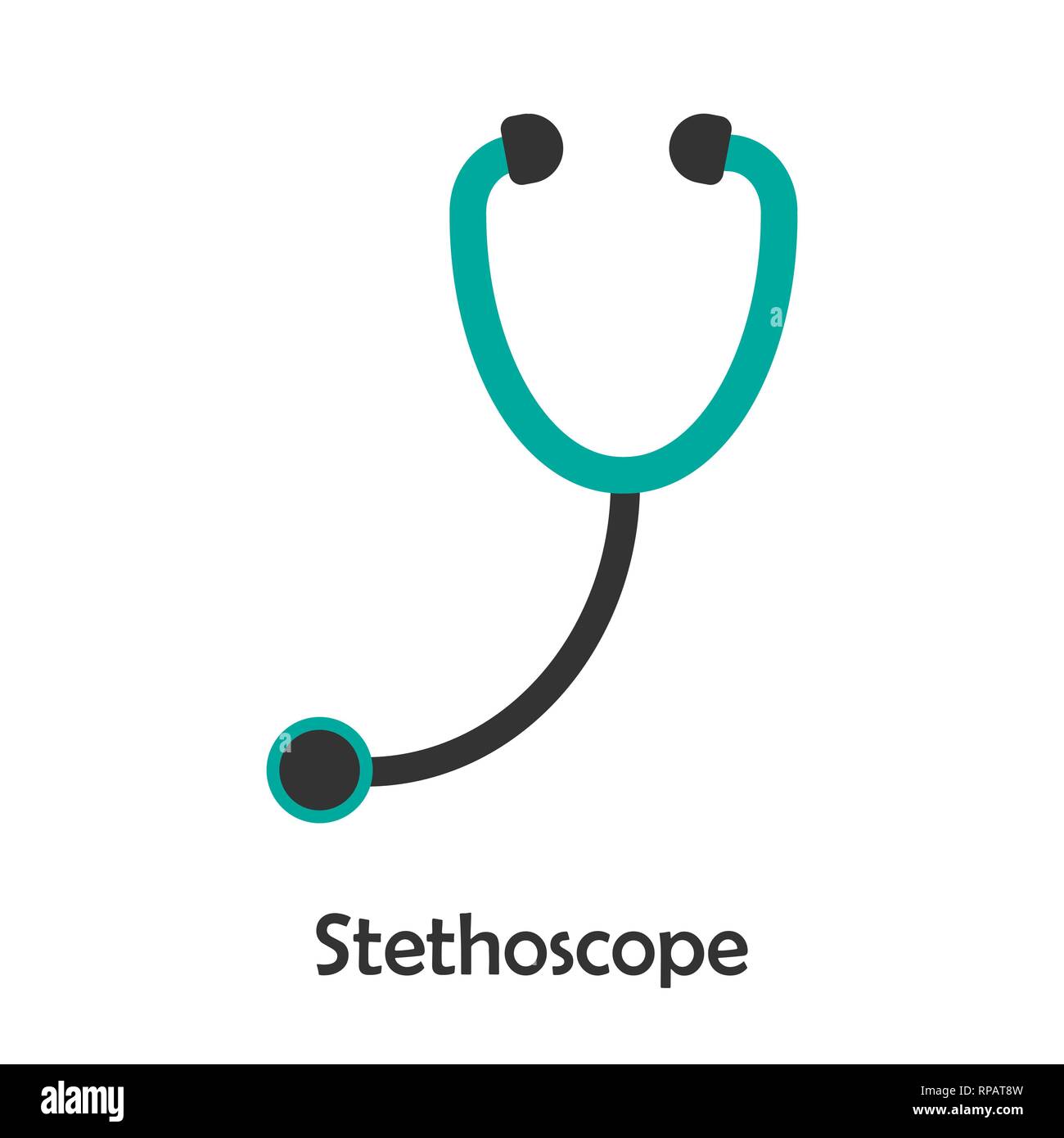 Stethoskop im Comic-stil, Medical Card für Kinder, Vorschule Aktivität für  Kinder, Vector Illustration Stock-Vektorgrafik - Alamy