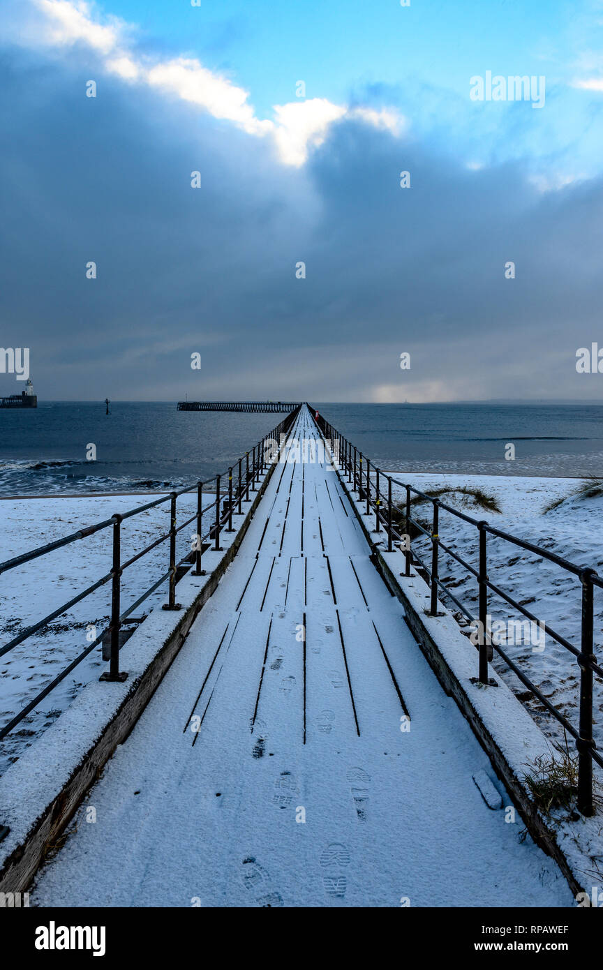 Blyth South Pier, Blyth, Northumberland, Großbritannien Stockfoto