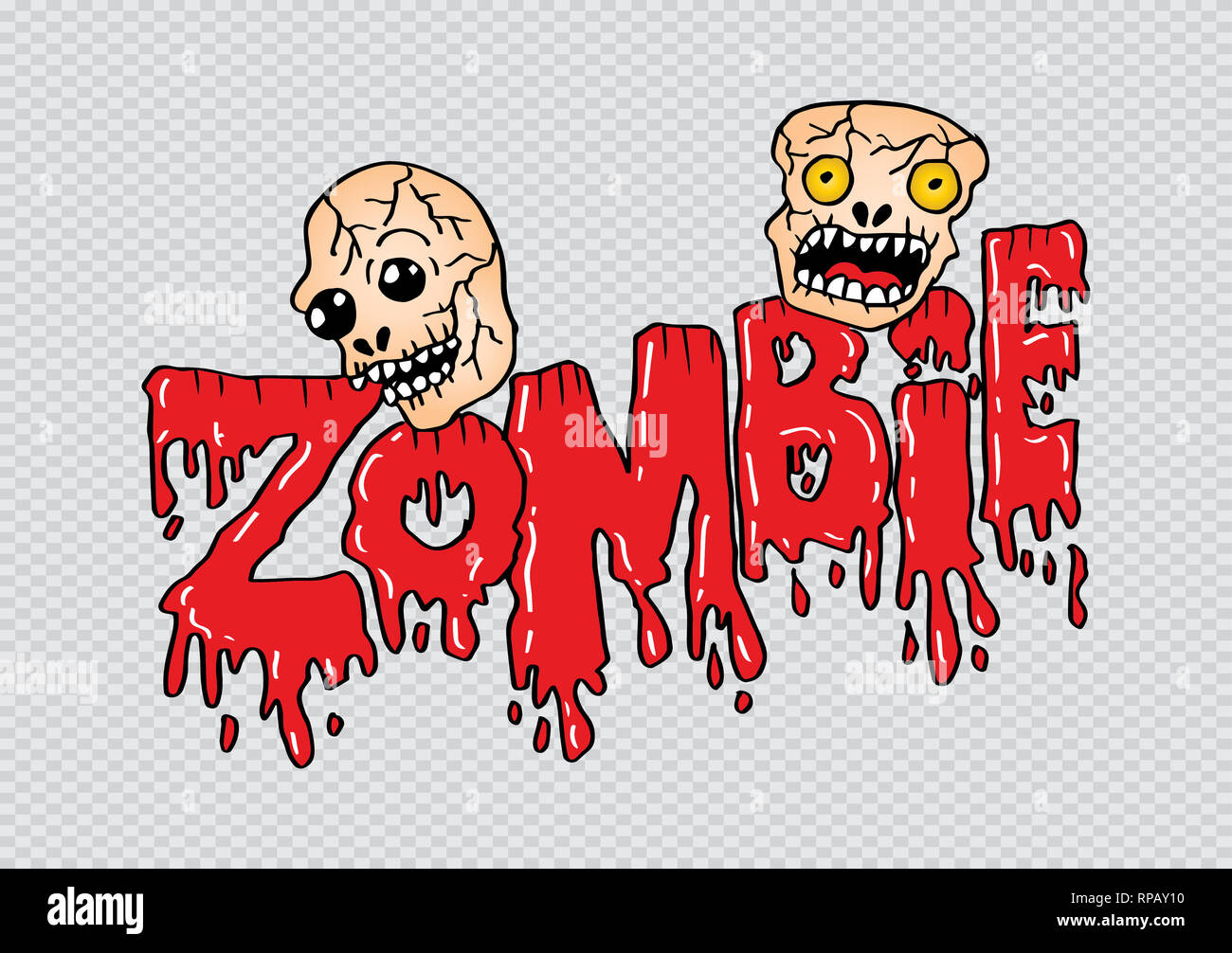 Zombie hand Schrift Stockfoto