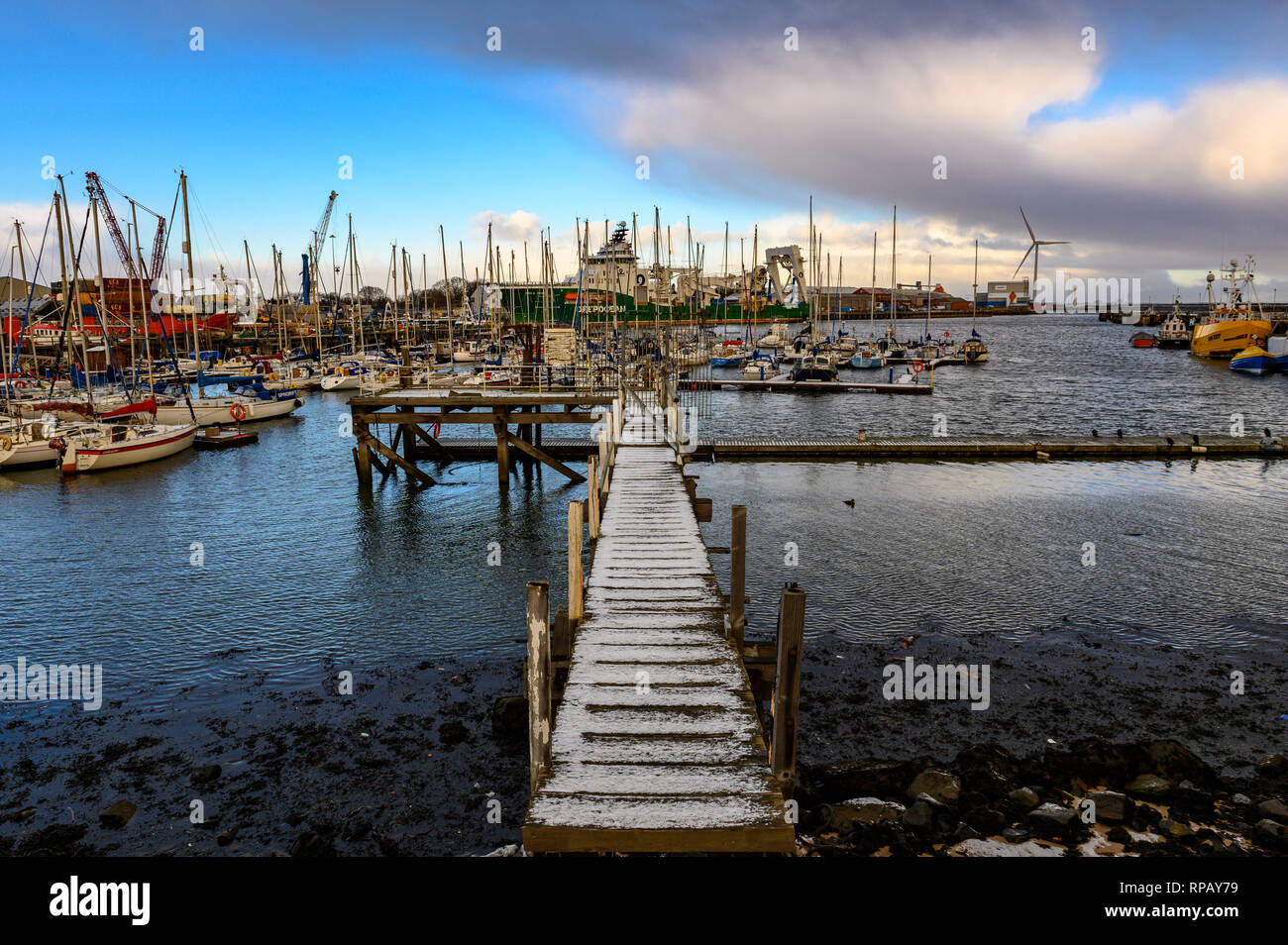 South Harbor und Yacht Club, Blyth, Northumberland, Großbritannien Stockfoto
