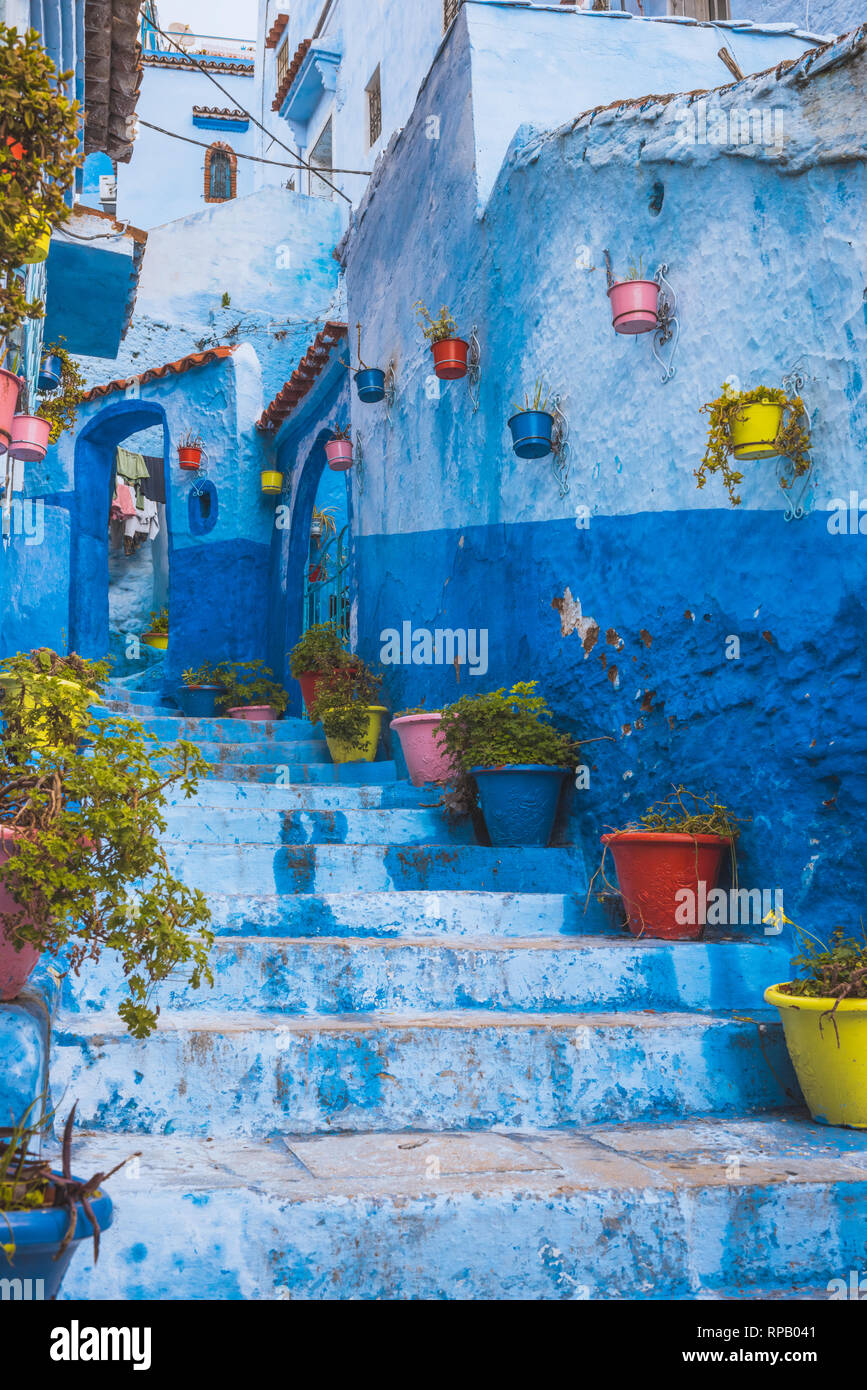 Schöne Blaue Medina von Meknes Stadt in Marokko, Afrika. Stockfoto