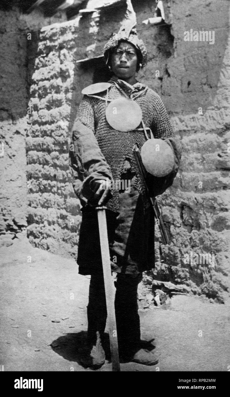 Asien, Tibet, tibetische Guard, 1920-30 Stockfoto