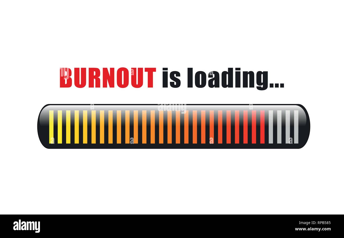 Burnout wird geladen Stress bar Vektor-illustration EPS 10. Stock Vektor