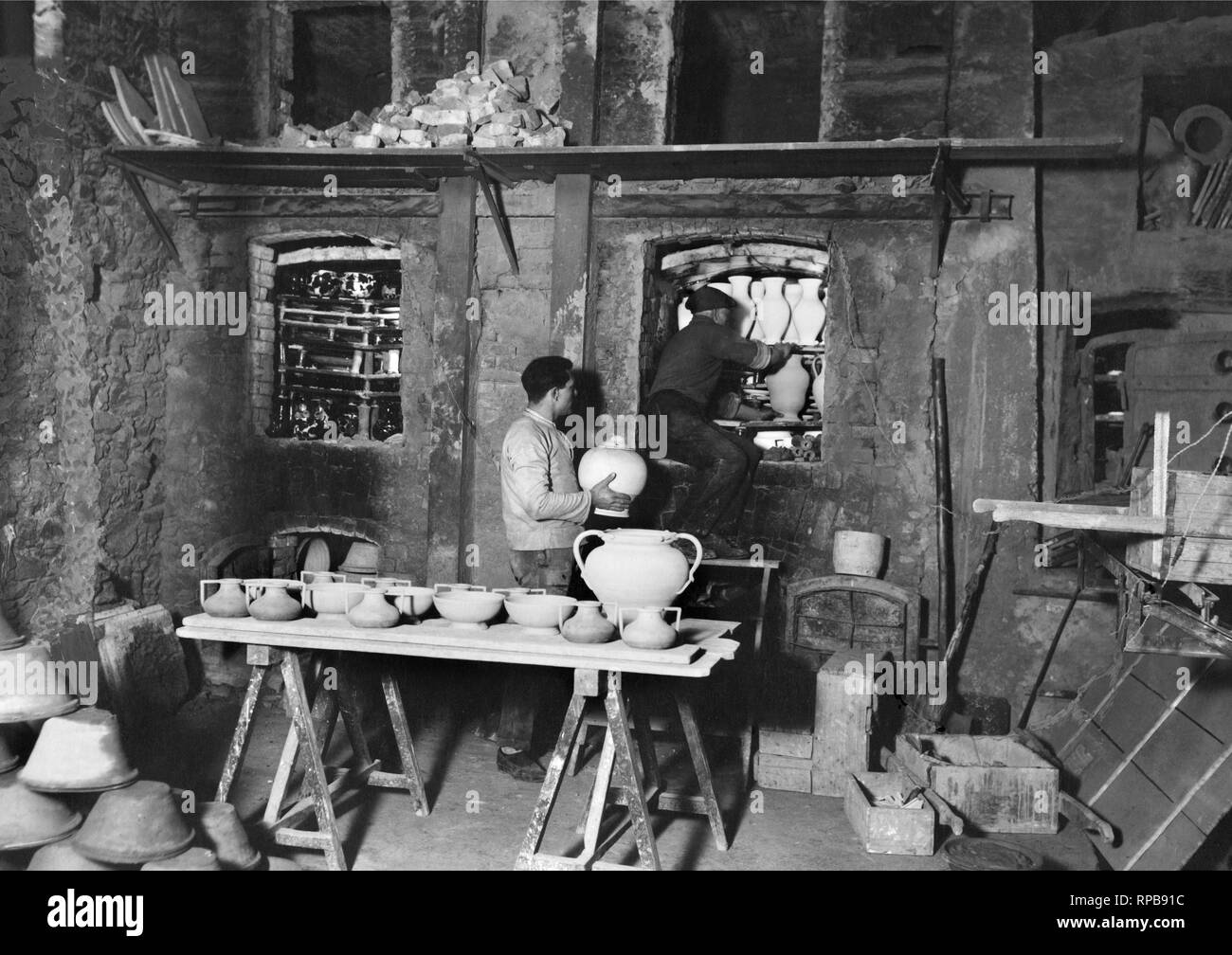 Handwerk Labor, Albisola, Ligurien, Italien 1920 Stockfoto