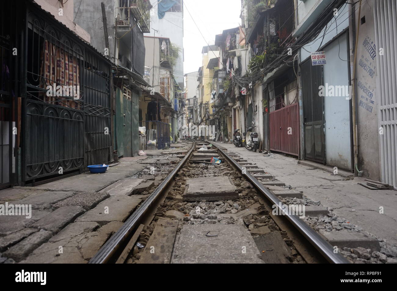 Zug Street, Hanoi Stockfoto