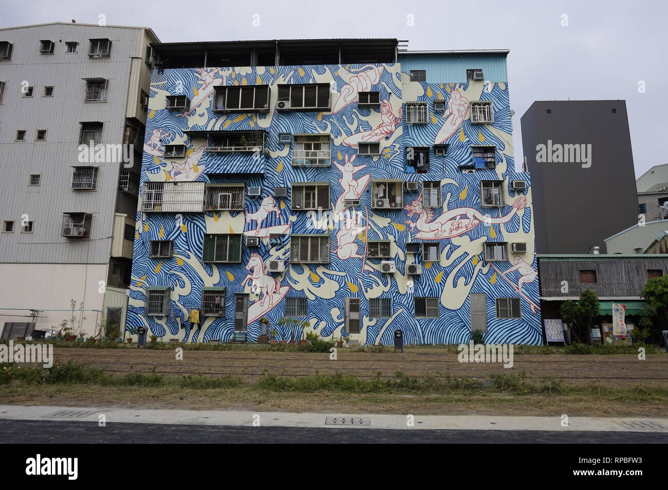 Pier-2 Art Center, Kaohsiung, Taiwan Stockfoto