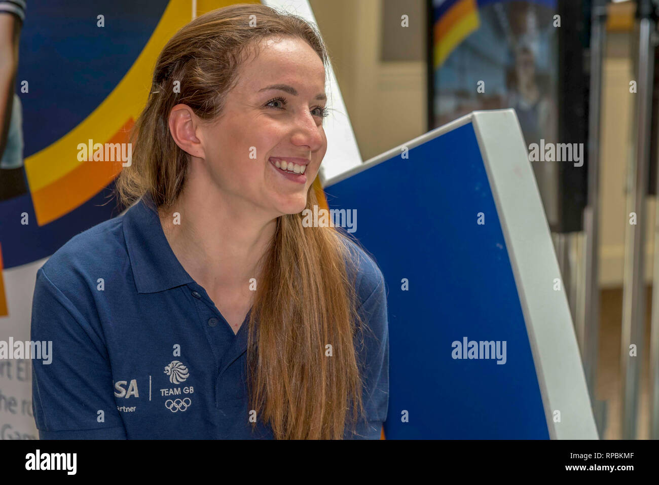 Olympischen Radfahrer Elinor Barker Stockfoto