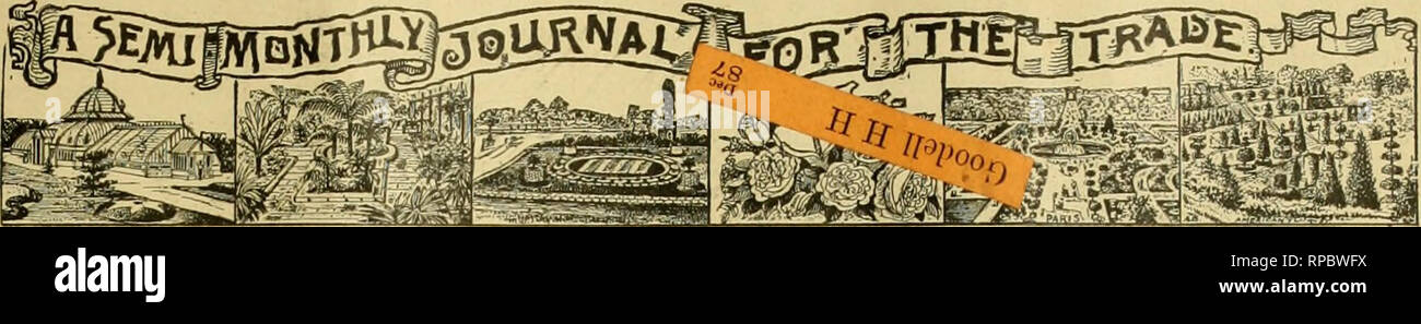 . Die amerikanische Florist: Eine wöchentliche Zeitschrift für den Handel. Blumenkultur ; Floristen. iriiE l^mm § m IFiL@iiBOiir. Rmerica ist "der Bug des UesseI; Ihure maij Mare camtarl JJmidships sein, aber wir werden die Ihg-Srst la Berühren Sie Unbekannte Kkl", CHICAGO UND NEW YORK, 15. JULI 1887. fLWiE Skmrnrnm ftmetig? Copyright, 1887, von amerikanischen Florist Firma eingegeben als zweiter Klasse Mail Angelegenheit. Im Rahmen des IST-Programms veröffentlicht. und 15. jedes Monats von DER EINE MICH RICA y FLORIST UNTERNEHMEN. Allgemeine Büros, 54 La Salle Street, Chicago. Ost Office, Zimmer 81, Vanderbitt Gebäude, New York. Alle. anications sollte g angesprochen werden Stockfoto