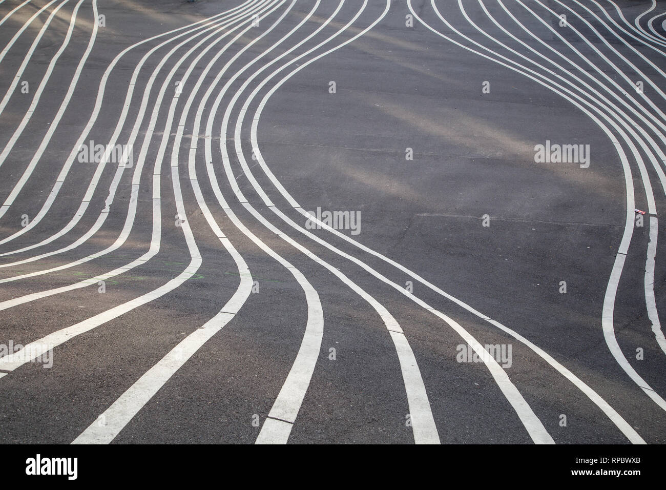 Superkilen Park in Kopenhagen, Dänemark. Stockfoto