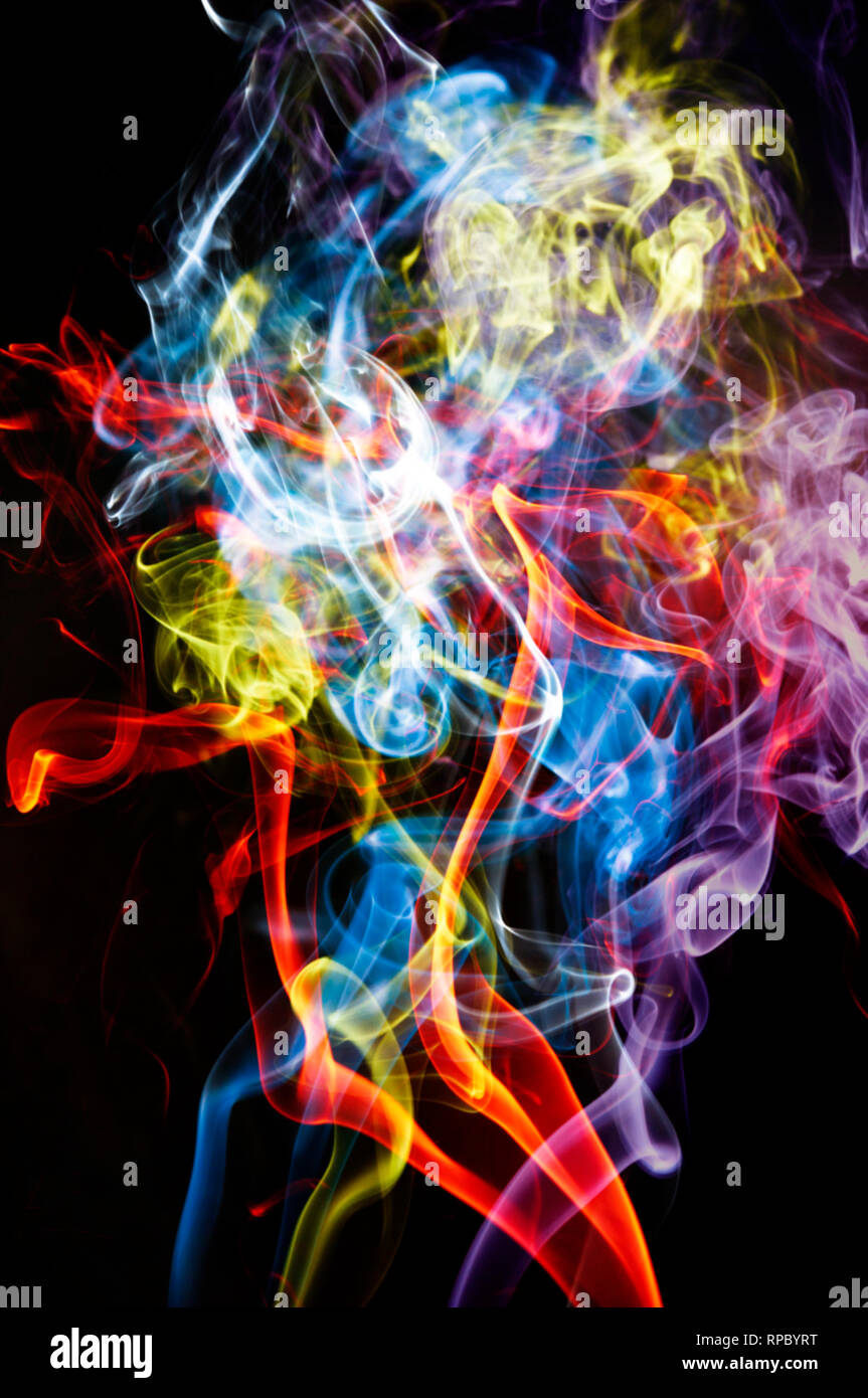 Abstrakte bunten Hintergrund von Rauch Stockfoto
