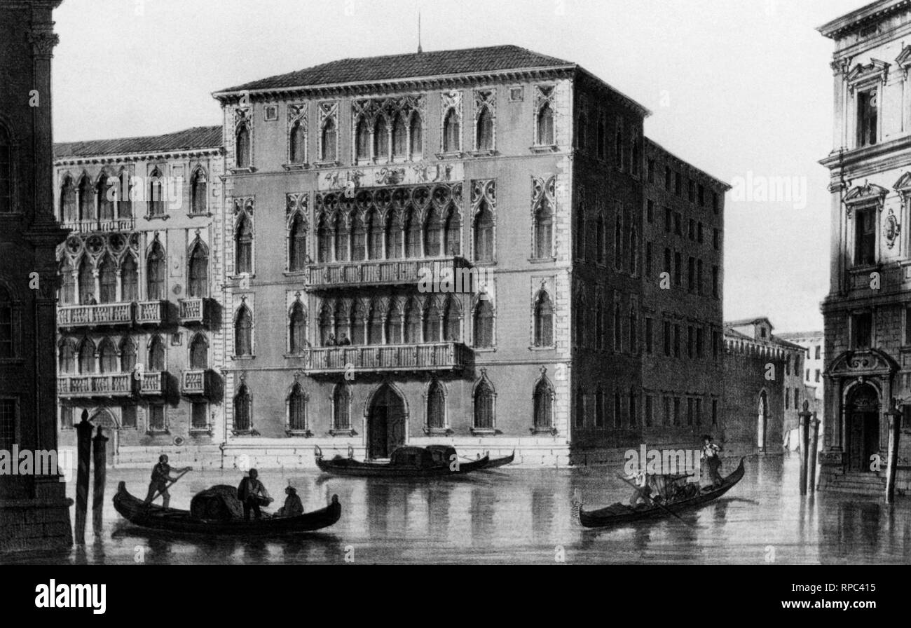 Bild von Francesco Zanotto, Universität Ca' Foscari, Venedig, Venetien, Italien 1865 Stockfoto