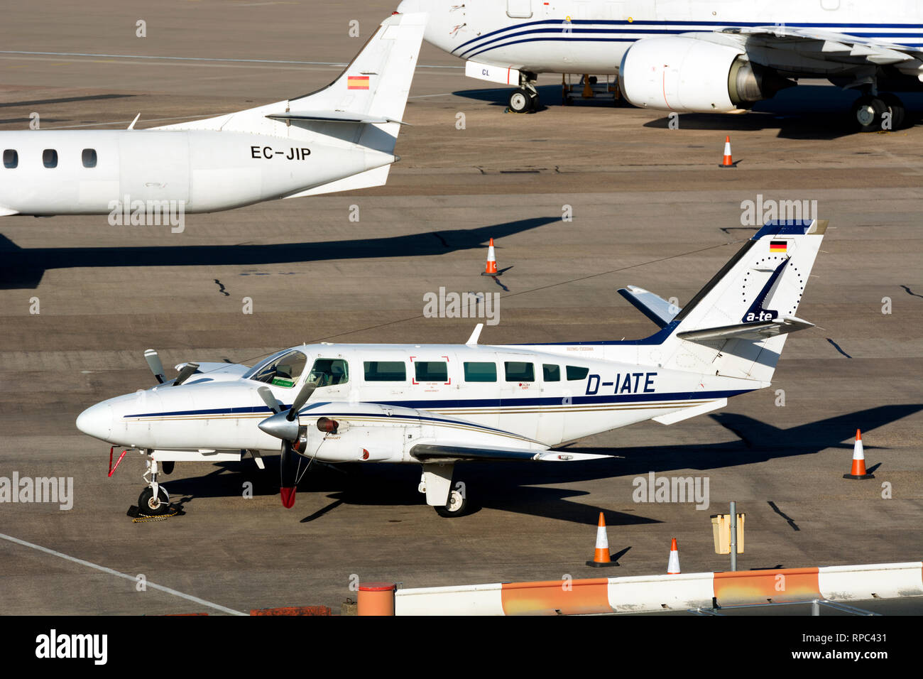 Cessna F406 Caravan II am Flughafen Birmingham, UK (D-IATE) Stockfoto