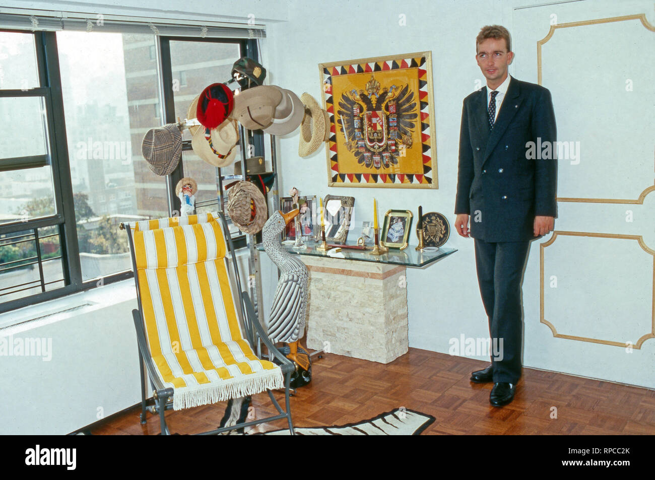 Habsburger Erzherzogin Michaela von Bruder in New York, USA 1987