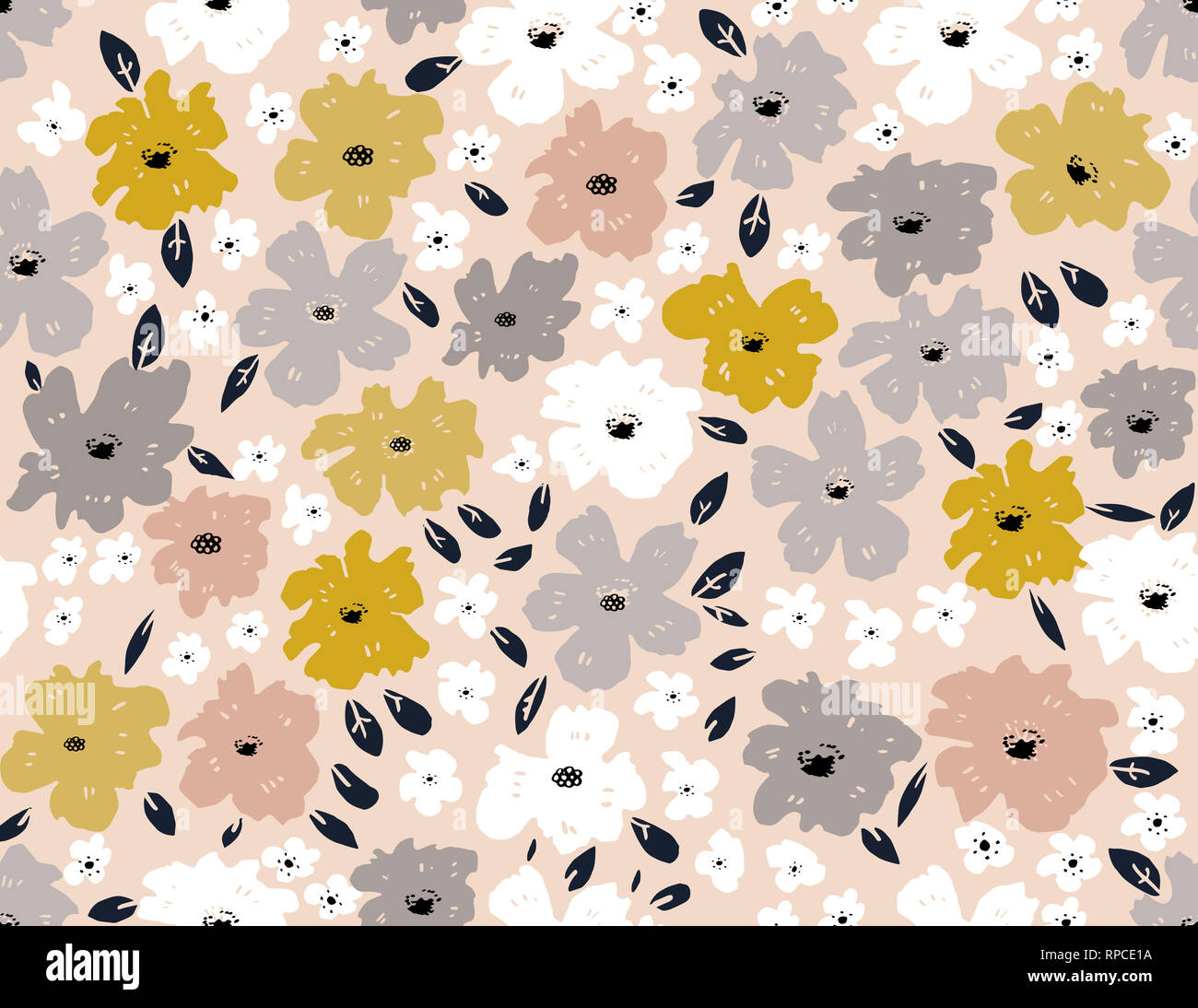 Pastellfarben Blume Teppich Stockfoto