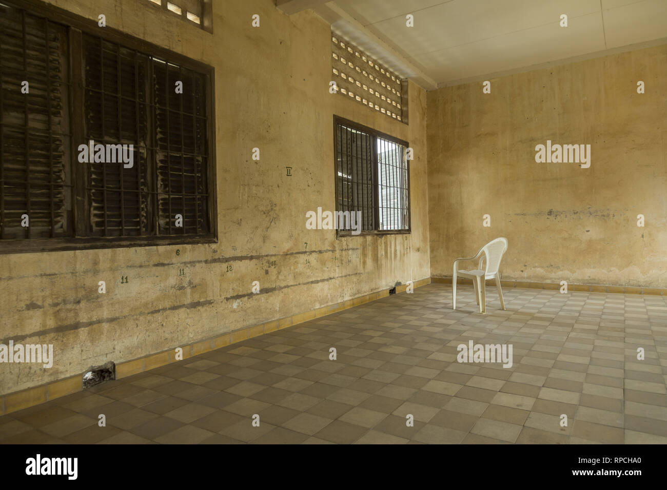 Rote Khmer Gefängnis in Phnom Penh. Stockfoto