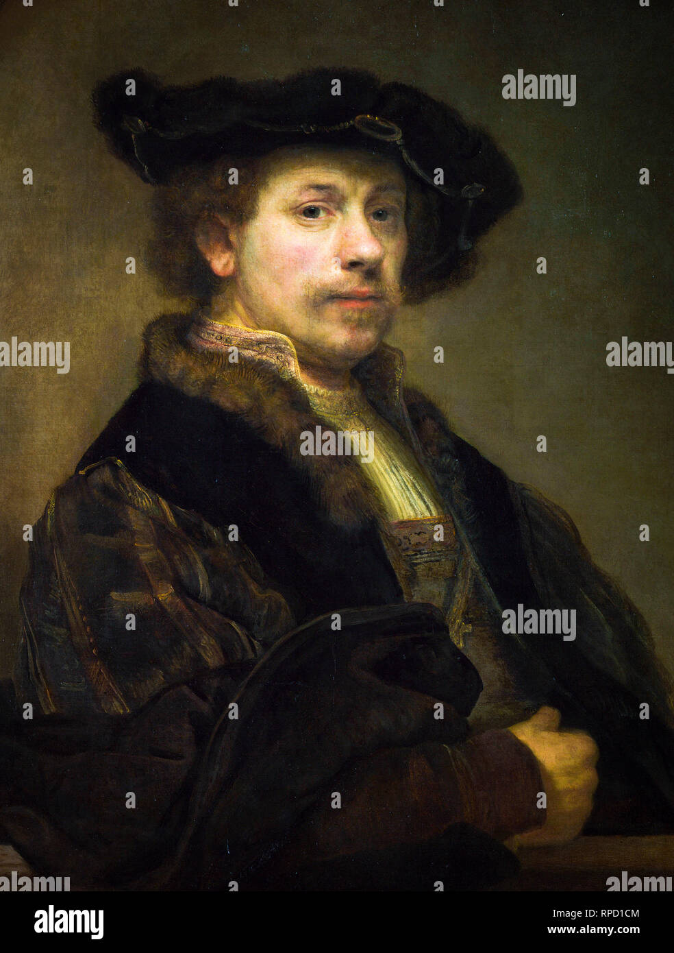 Rembrandt, Selbstbildnis im Alter von 34 Jahren, 1640, Malerei Stockfoto