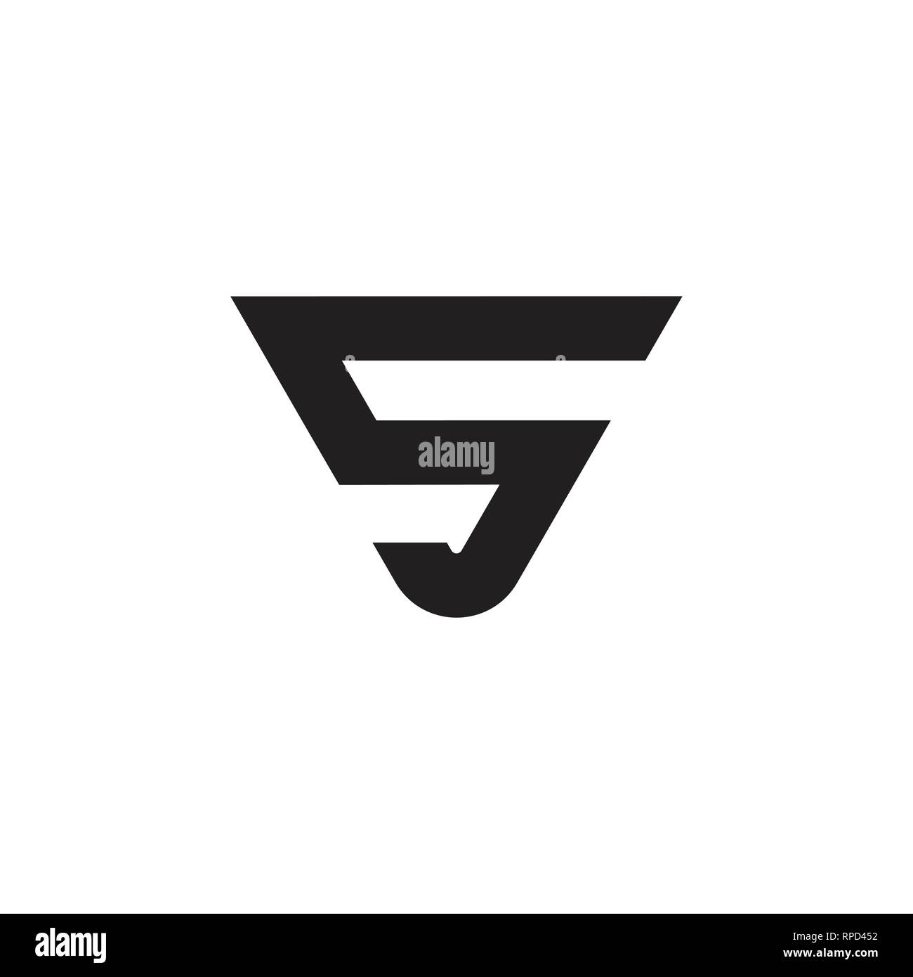 Nummer 5 Dreieck geometrische logo Vektor Stock Vektor