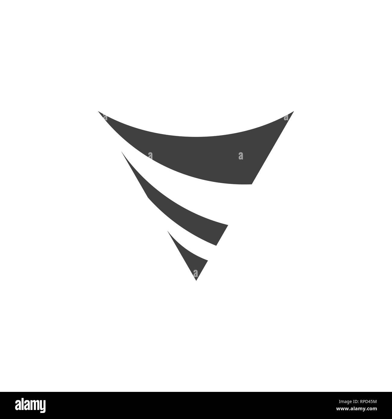Buchstabe v geometrische Dreieck Bewegung logo Vektor Stock Vektor