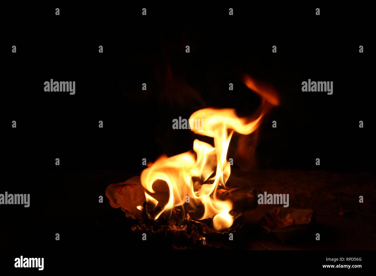 Natur und Feuer Stockfoto
