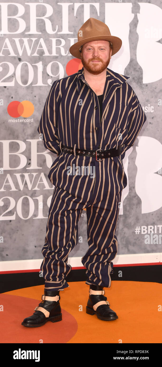 Foto muss Gutgeschrieben © Alpha Presse 079965 20/02/2019 Leigh Francis AKA Keith Zitrone die Brit Awards 2019 in der O2 Arena in London. Stockfoto