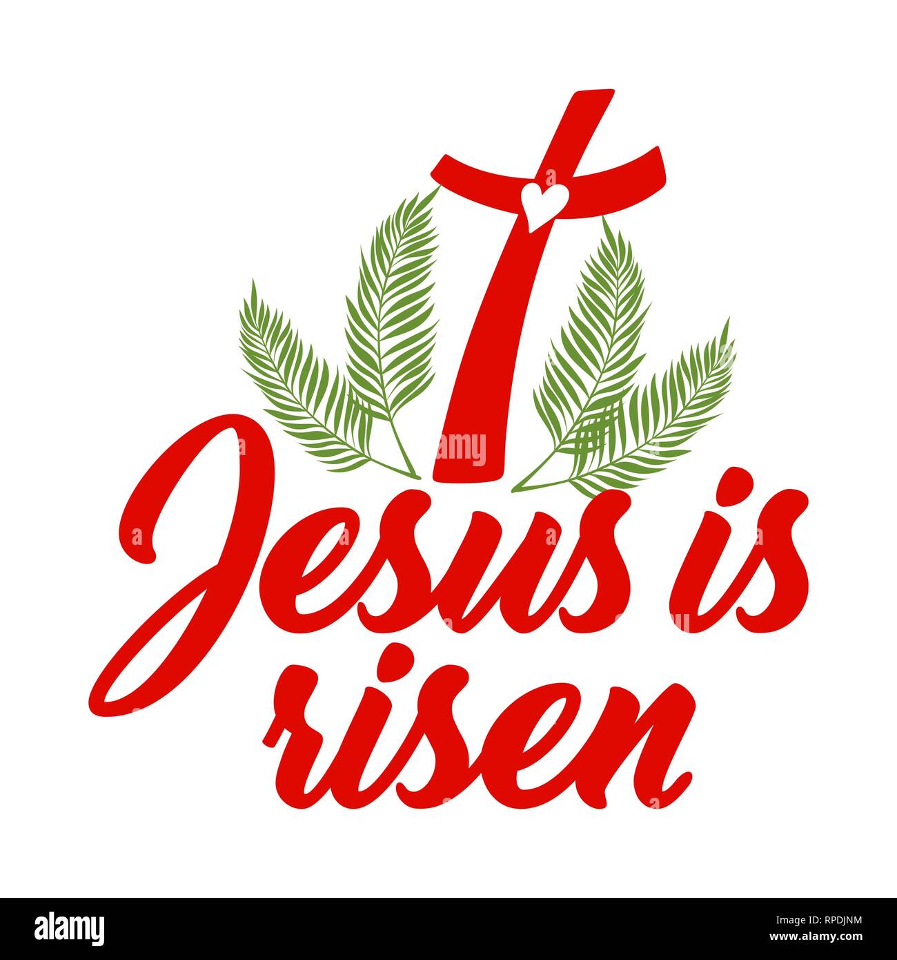 Kreuz von Jesus. Christus ist auferstanden. Ostern Abbildung. Stock Vektor