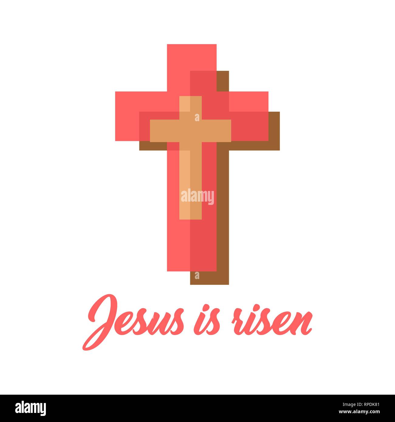 Kreuz von Jesus Christus. Ostern Abbildung. Stock Vektor