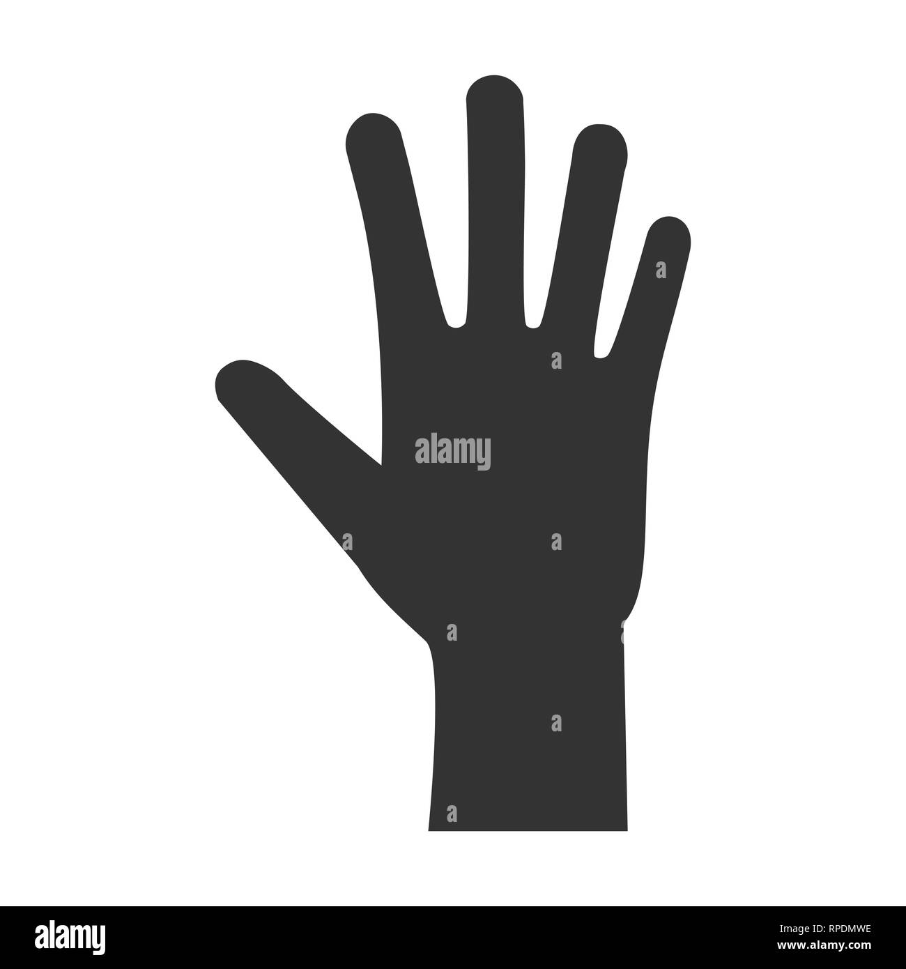 Menschliche Hand Palm - auf weißem Hintergrund Vector Illustration für Web Seite oder mobile Anwendung öffnen. VectorVector Illustration, flache Bauform. Stock Vektor