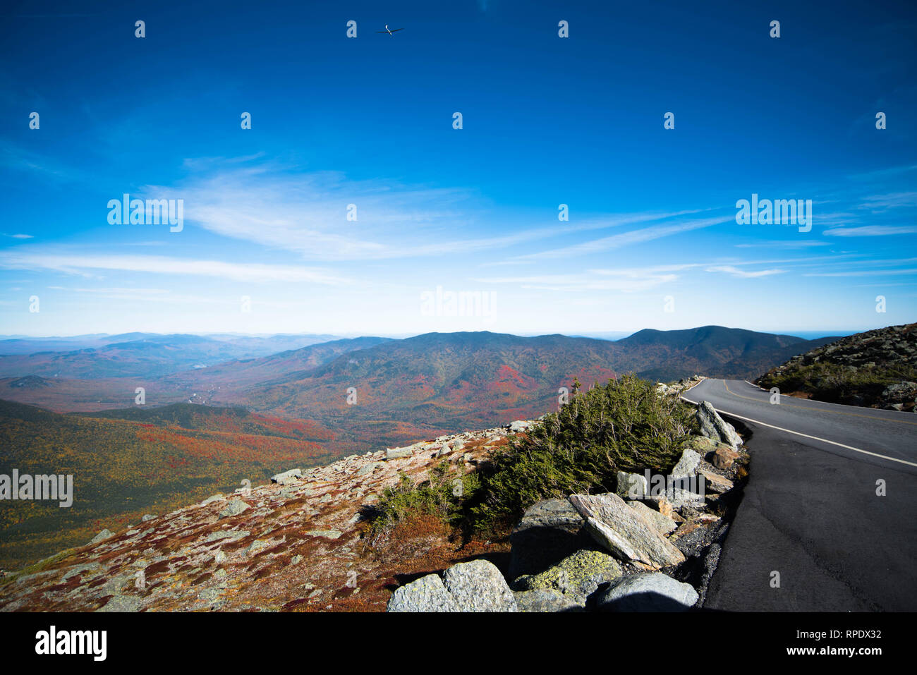 Blick vom Mt. Washington in New Hampshire Stockfoto