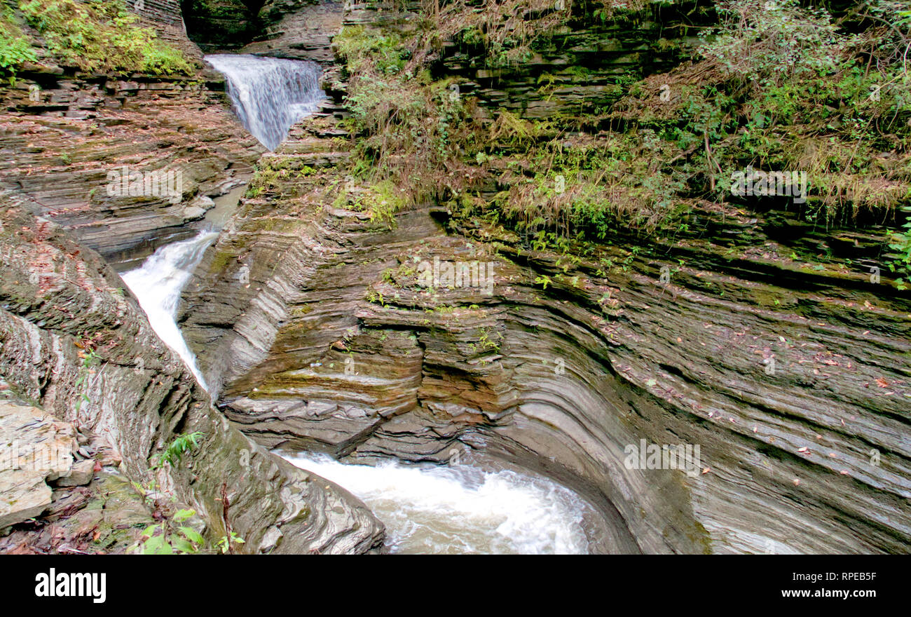 Wasserfall, Taughannock Falls State Park, New York State Stockfoto