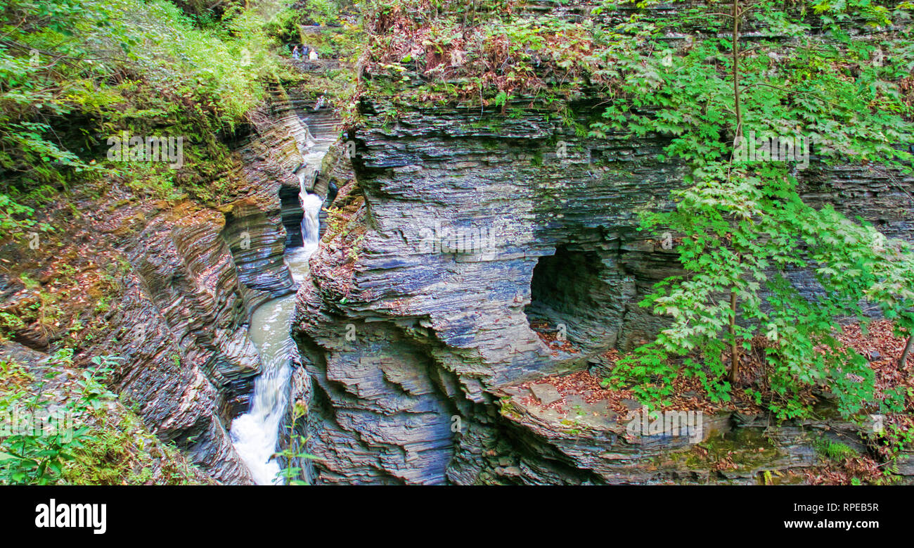 Wasserfall, Taughannock Falls State Park, New York State, Finger Lakes Region Stockfoto