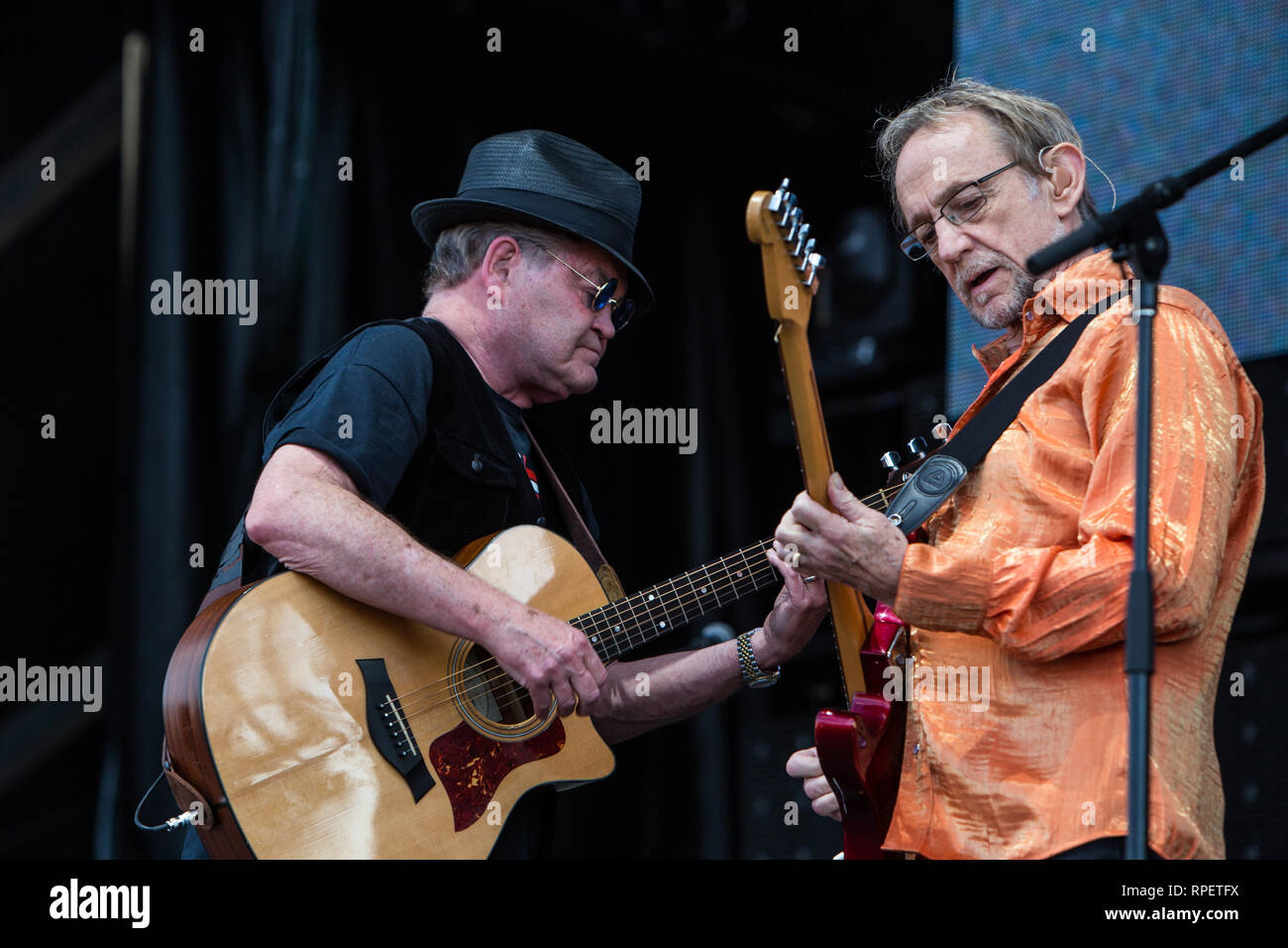 Micky Dolenz und Peter Tork der Monkees führt bei Ottawa Bluesfest 2016. Stockfoto