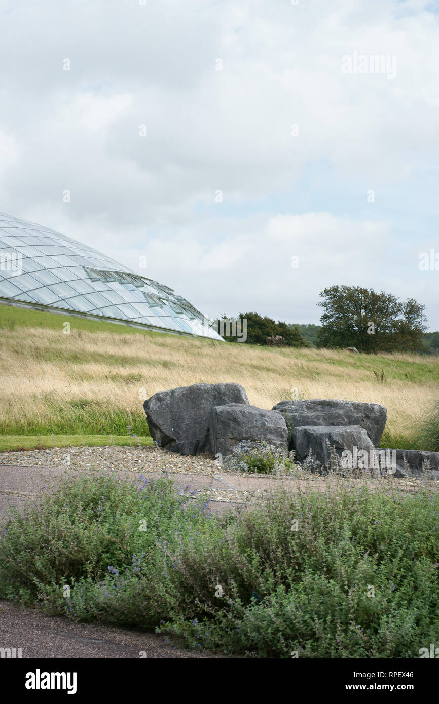 Große Gewächshaus im Botanischen Garten von Wales Stockfoto