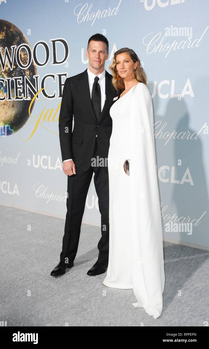 Los Angeles, CA, USA. 21 Feb, 2019. Gisele Bündchen und Tom Brady in der Ankunftshalle für UCLA Hollywood für Wissenschaft Gala, Private Residence, Los Angeles, CA 21. Februar 2019. Credit: Elizabeth Goodenough/Everett Collection/Alamy leben Nachrichten Stockfoto