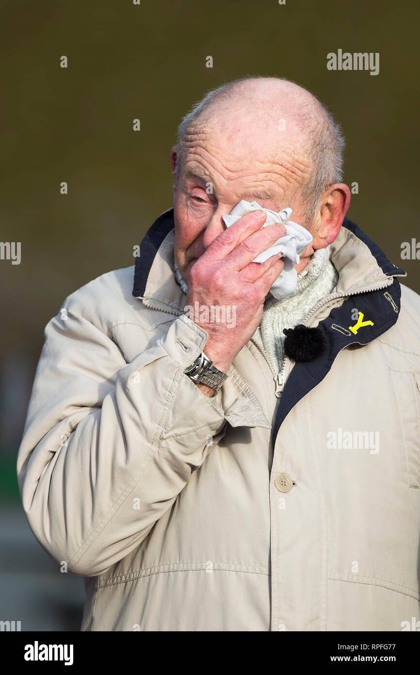 Sheffield, South Yorkshire, UK. 22 Feb, 2019. Tony Foulds Wellen und Risse während der Mi Amigo Flypast an endcliffe Park, Foto Credit: Richard Holmes/Alamy leben Nachrichten Stockfoto