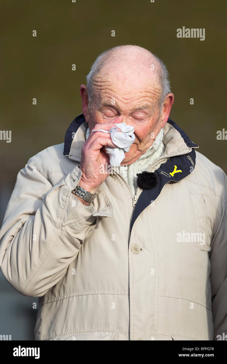 Sheffield, South Yorkshire, UK. 22 Feb, 2019. Tony Foulds Wellen und Risse während der Mi Amigo Flypast an endcliffe Park, Foto Credit: Richard Holmes/Alamy leben Nachrichten Stockfoto