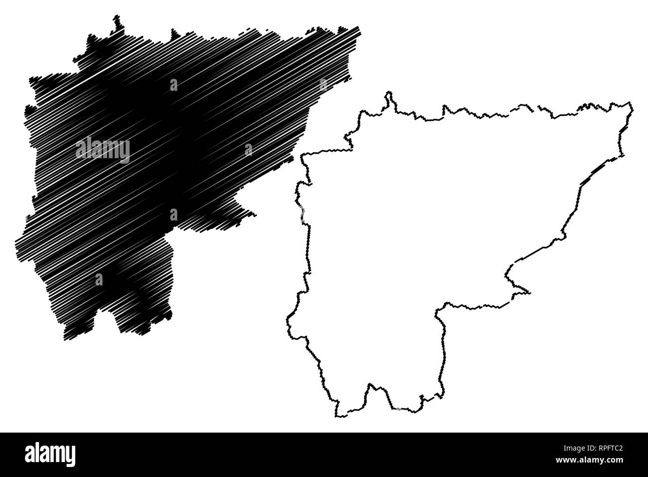 Sa Kaeo Provinz (Königreich Thailand, Siam, Provinzen von Thailand) Karte Vektor-illustration, kritzeln Skizze Sa Kaeo Karte Stock Vektor