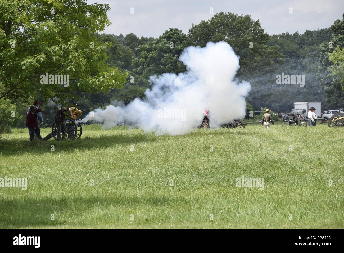 Bürgerkrieg Tage Kanone Stockfoto