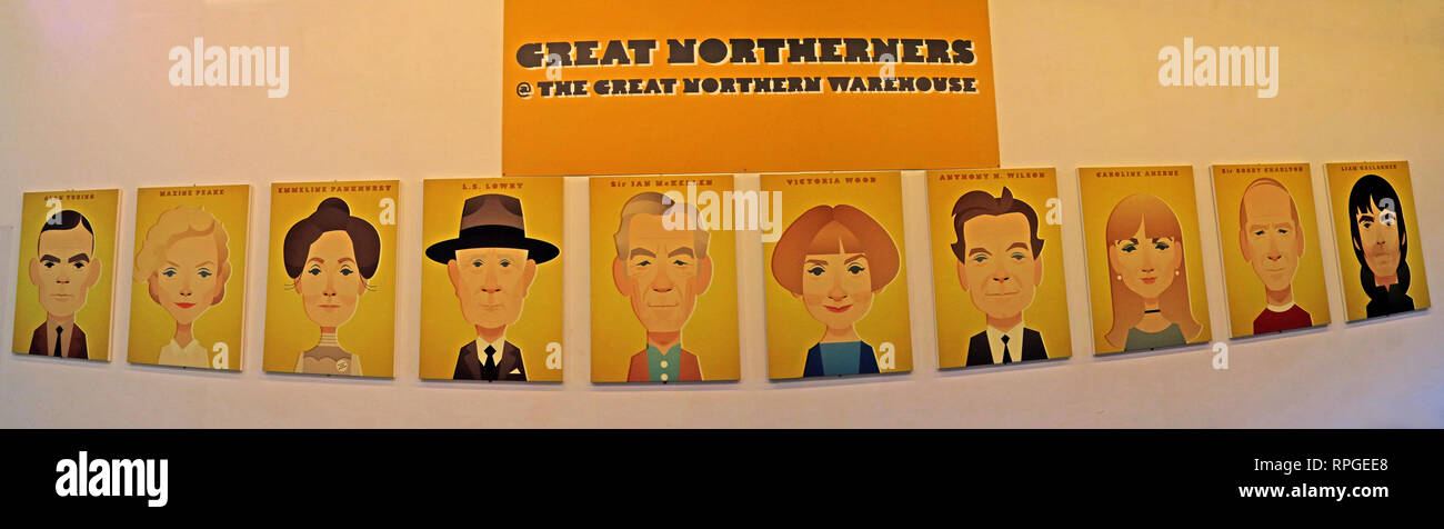 Stanley Chow, große Northerners @ am Great Northern Lager, berühmten Northern Gesichter, 235 Deansgate, Manchester, North West England, UK, M 3 4 EN Stockfoto