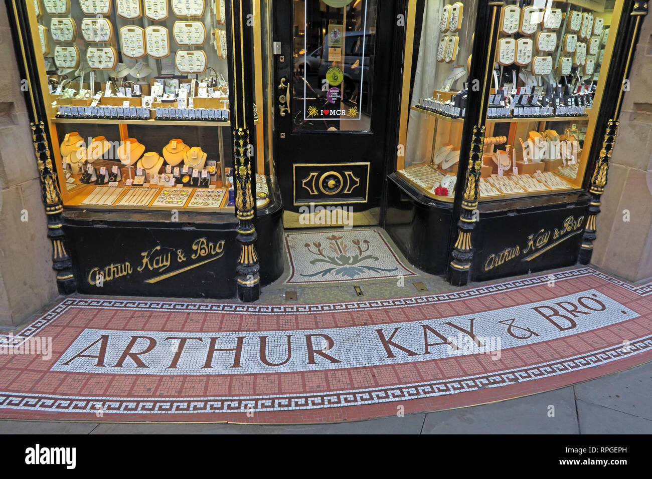Arthur Kay & Bros, Juweliere Shop, 2 New Market, Manchester, North West England, UK, M 1 1 PT Stockfoto